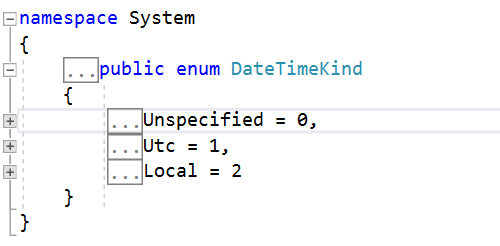 DateTimeKind enums